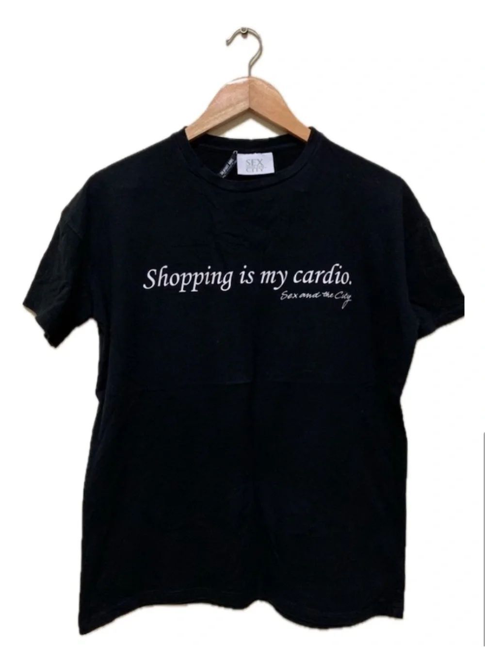 🛍️ Sex and The City Iconic Vintage ‘Shopping Is My Cardio' Graphic Tee
